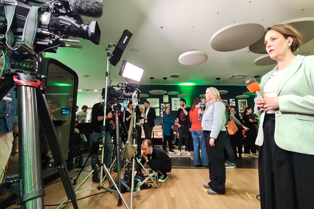 ARD und ZDF auf der Wahlparty der GRÜNEN am 22. März 2026